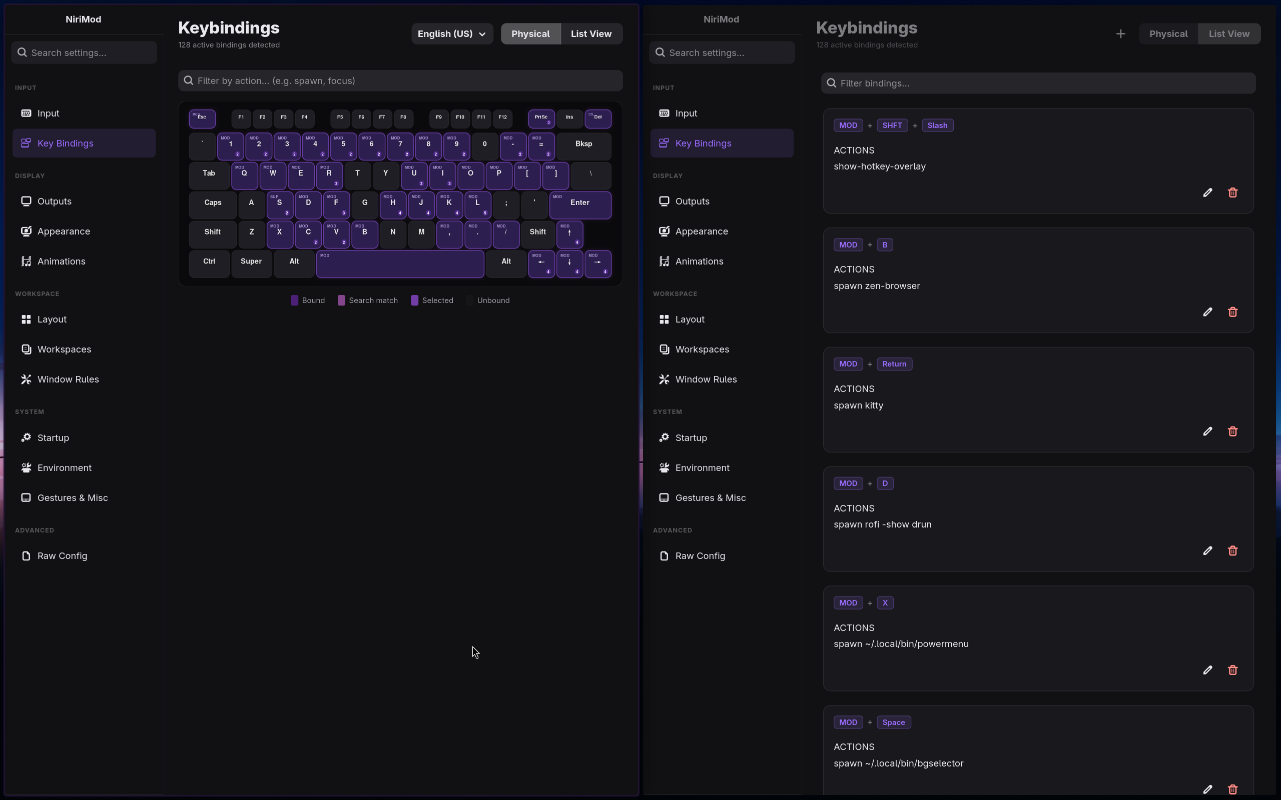 Keybinding Management