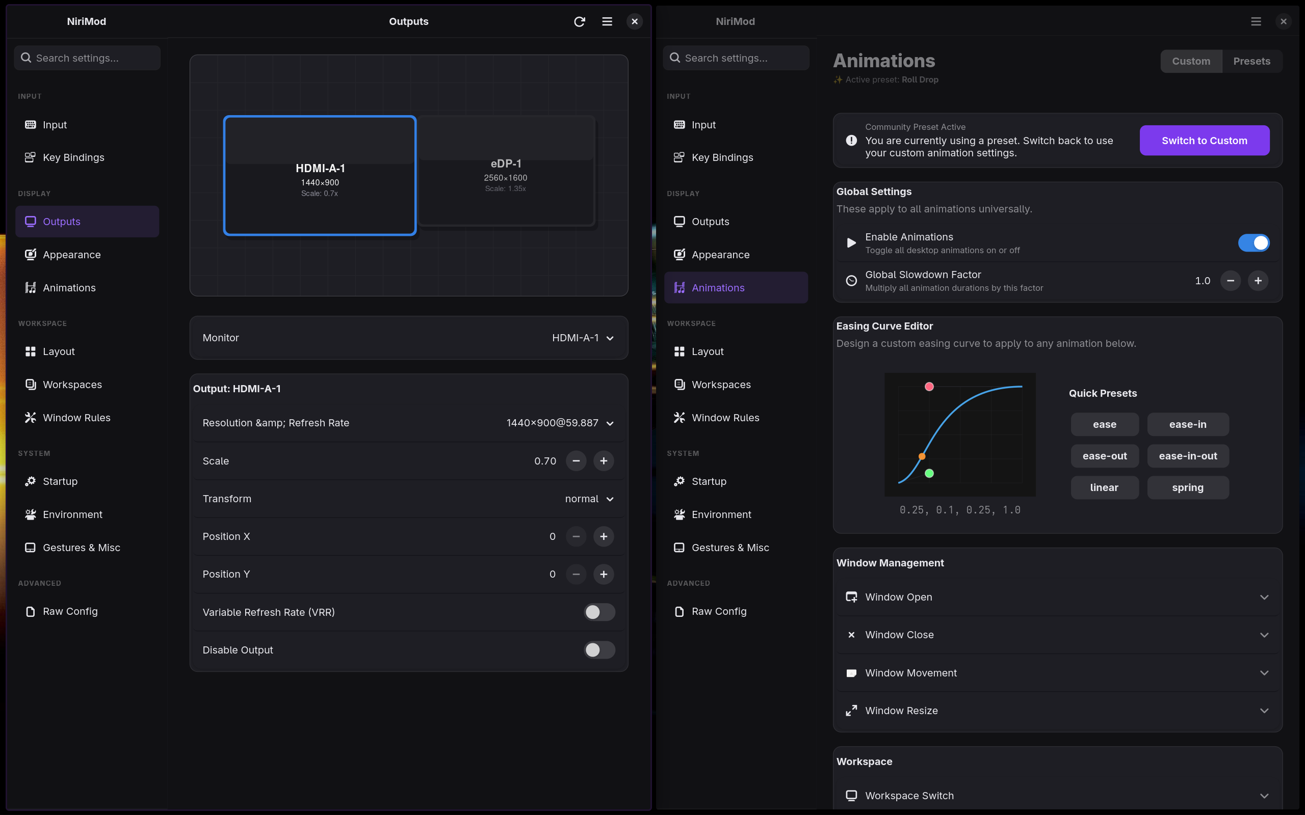 NiriMod Interface